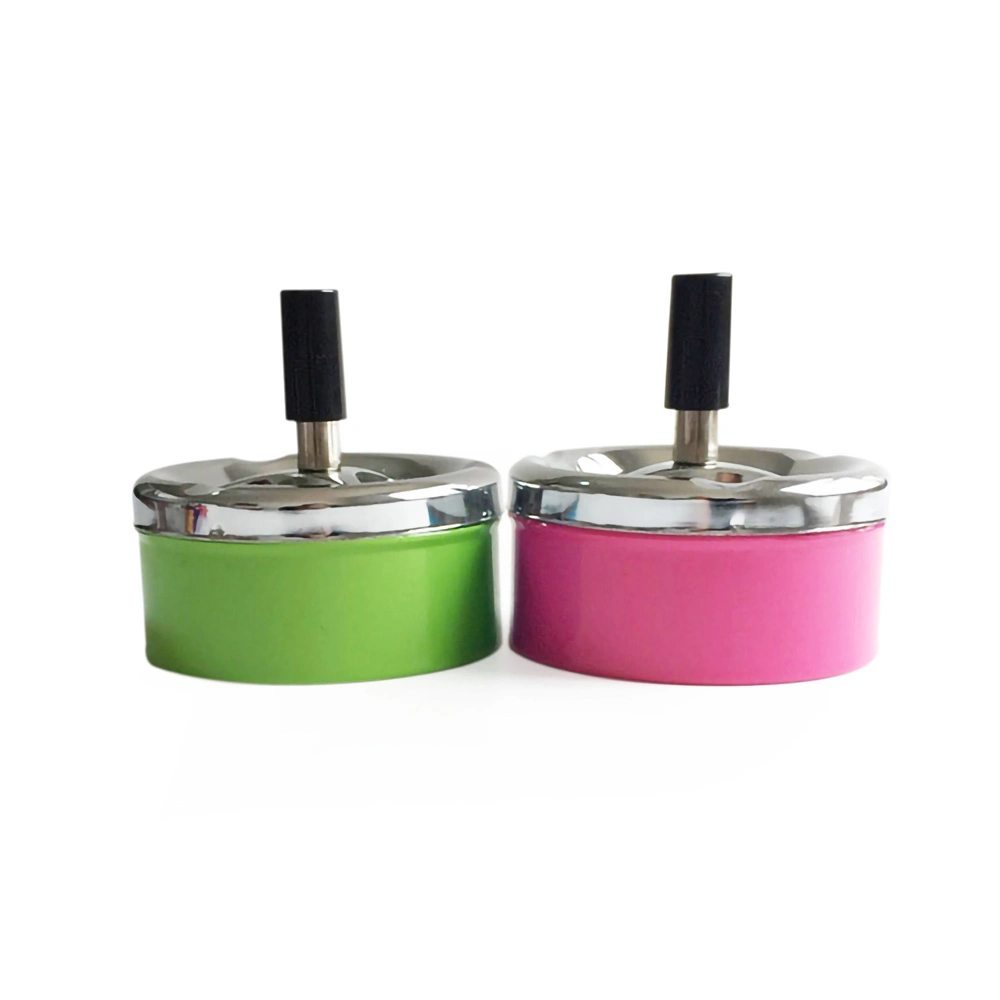 Hot Sale Manual Operation Tin Case Round Ashtray Tin Box